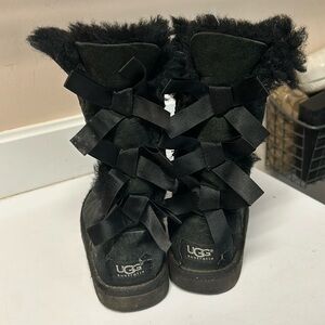 Little girls Ugg boots with tie back